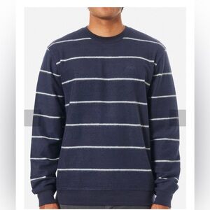 Blue Striped Crewneck Sweater